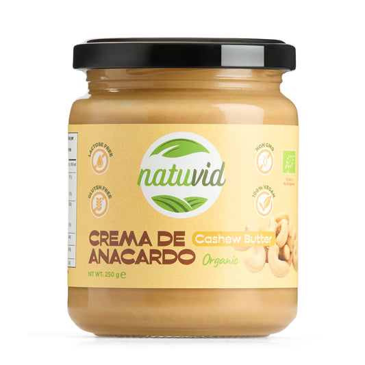 Crema de Anacardo BIO Natuvid | 250gr | SIN GLUTEN | SIN LACTOSA | 100% NATURAL | NON-GMO_0