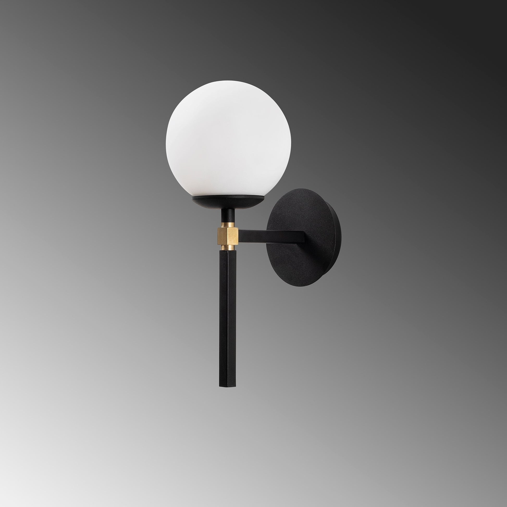 Aplique De Pared, Metal , Negro blanco, 15x20x37, Casquillo E 27 Max 40 W_3