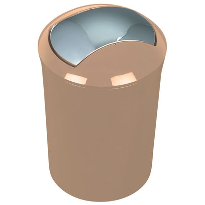 Cubo De Basura Spirella Colección Sydney Color Marrón Arena Acrilico (5l)_0