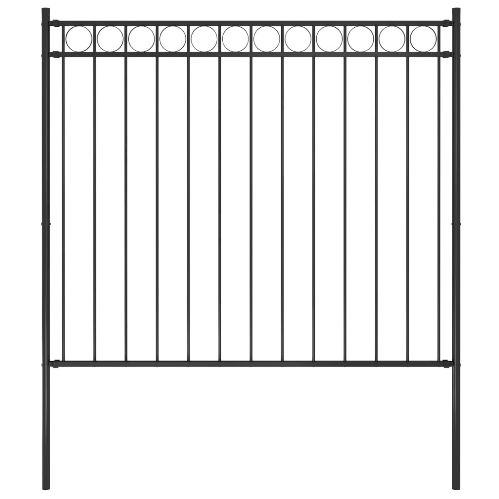 Valla De Jardín De Acero Negro 1,7x1,5 M / Vetonek_0