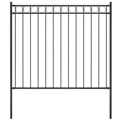 Valla De Jardín De Acero Negro 1,7x1,5 M / Vetonek_0