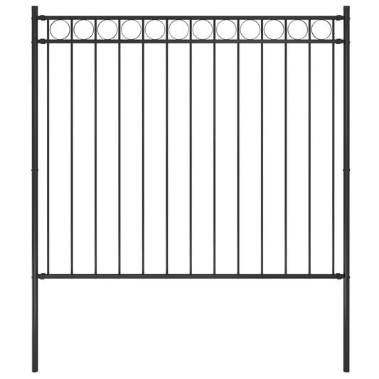 Valla De Jardín De Acero Negro 1,7x1,5 M / Vetonek_0