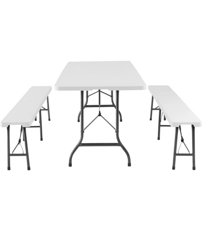 Mesa Plegable + 2 Bancos Plegables 180_1