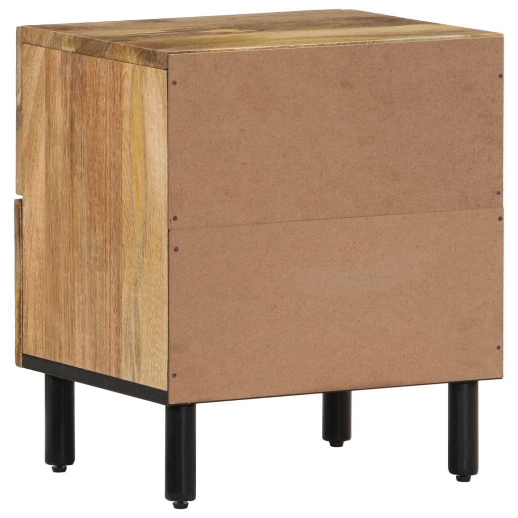 Mesita De Noche De Madera Maciza De Mango 40x33x46 Cm_3