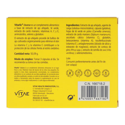 Vitarlic Cleanse 557 Mg 90 Caps Vitae