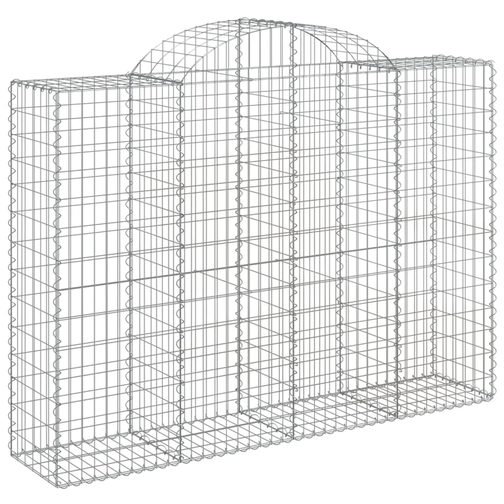 Cestas Gaviones 12 Uds Forma De Arco Hierro 200x50x140/160 Cm_2