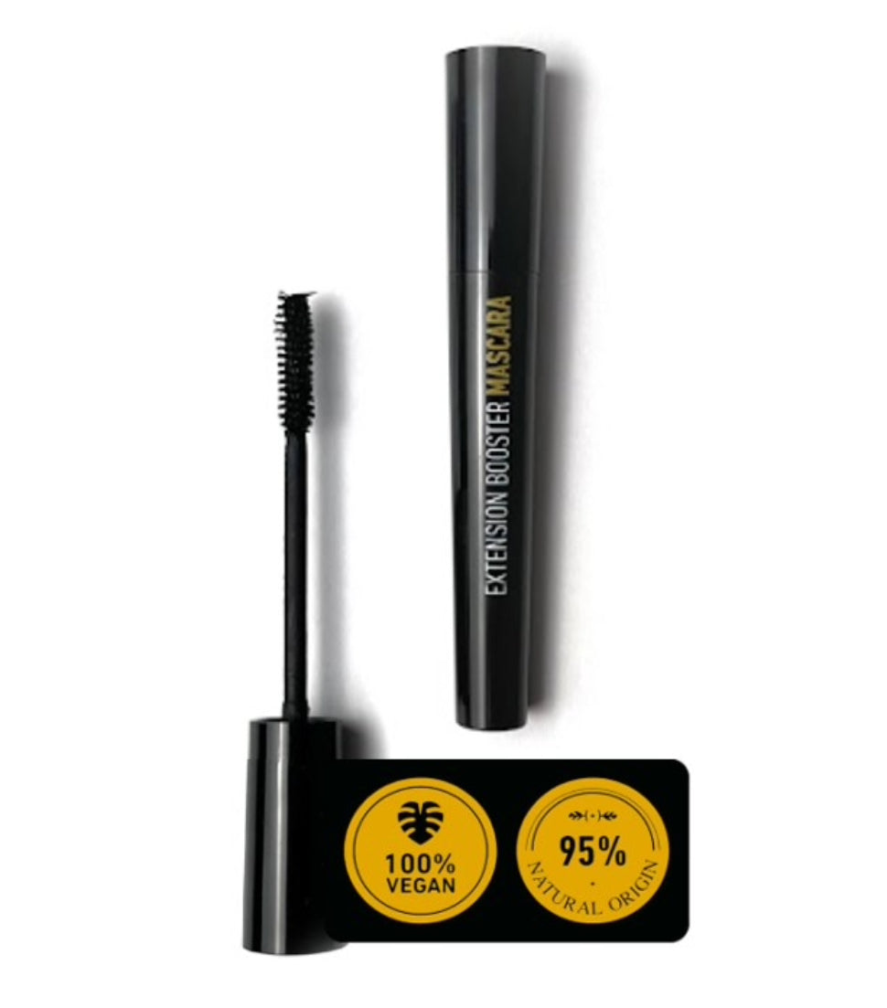 Máscara de pestañas negra con sérum que alarga y fortalece tus pestañas con efecto panorámico inmediato.100% Natural_0