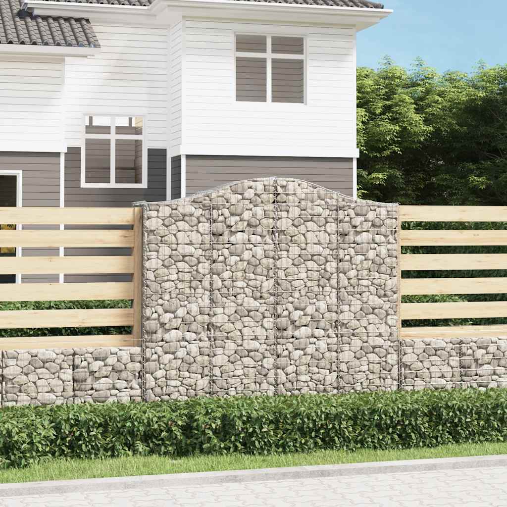 Cestas De Gaviones 2 Uds Forma De Arco Hierro 200x50x180/200 Cm_1