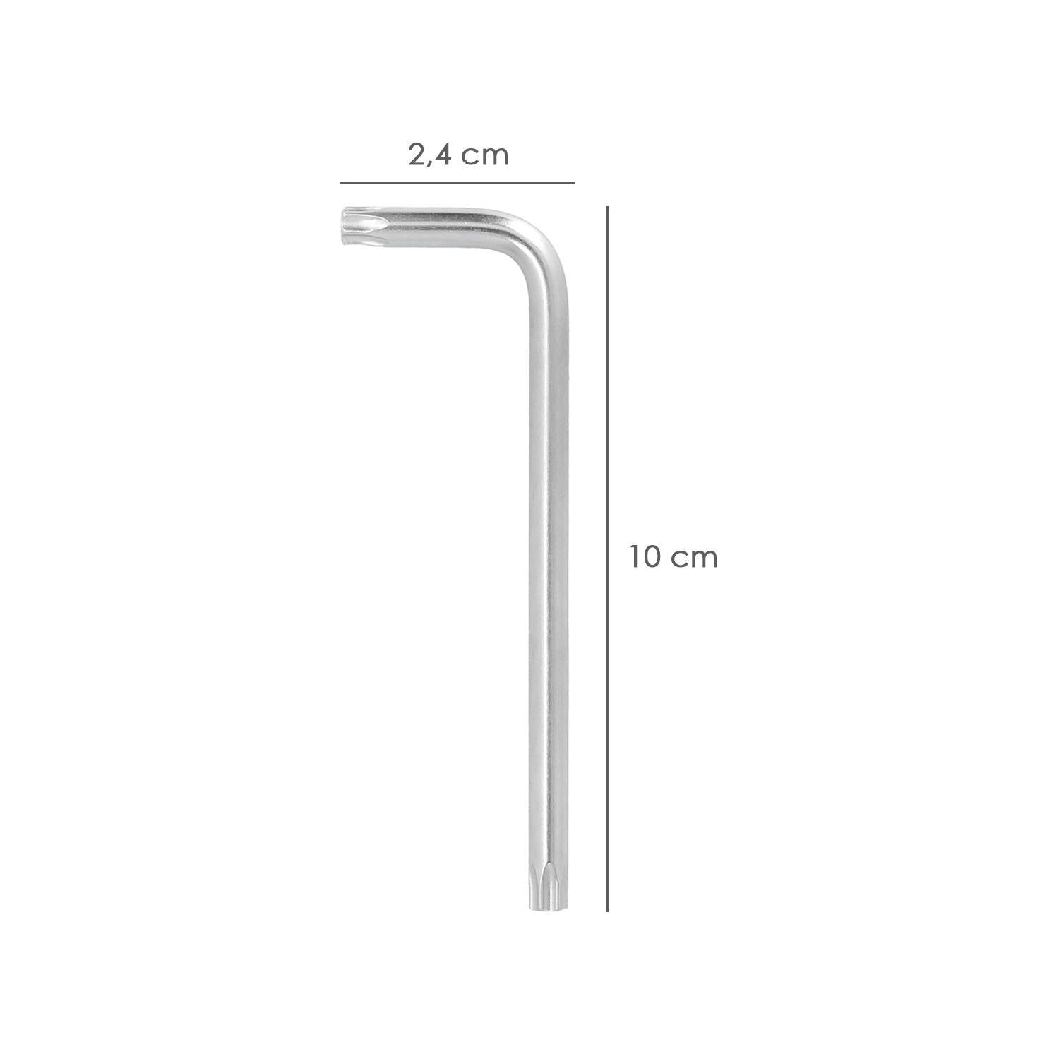 Llave Torx Inviolable Larga Acero Cromo Vanadio Profesional T25 Mm. Llave Estrella, Llave Allen Estrella_1