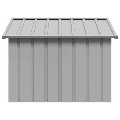 Vidaxl Casa Para Perros Acero Galvanizado Gris 116,5x153x81,5 Cm_3