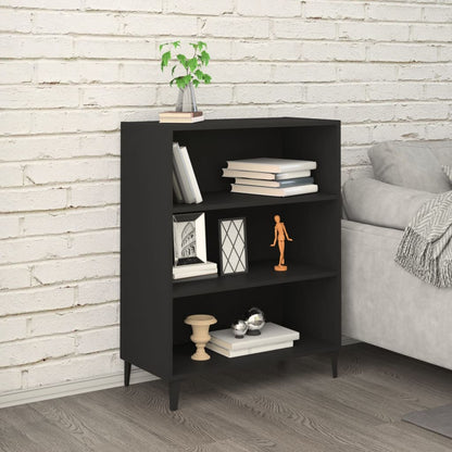 Aparador De Madera Contrachapada Negro 69,5x32,5x90 Cm / Vetonek_5