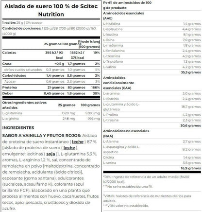 100% Whey Isolate - 700g - Vainilla Very Berry - Proteína De Aislado De Suero Isolate - Scitec Nutrition_5