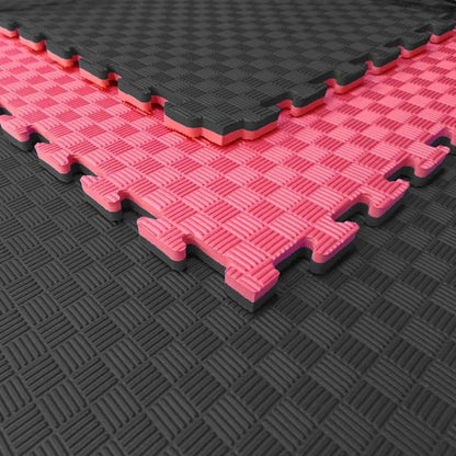 Tatami Puzzle Eva Para Suelo Infantil 1x1m X25mm Rojo - Negro Pack Ahorro 12 Unidades_4