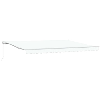 Toldo Retráctil Blanco 450 X 300 X 165 Cm Poliéster Y Aluminio_1