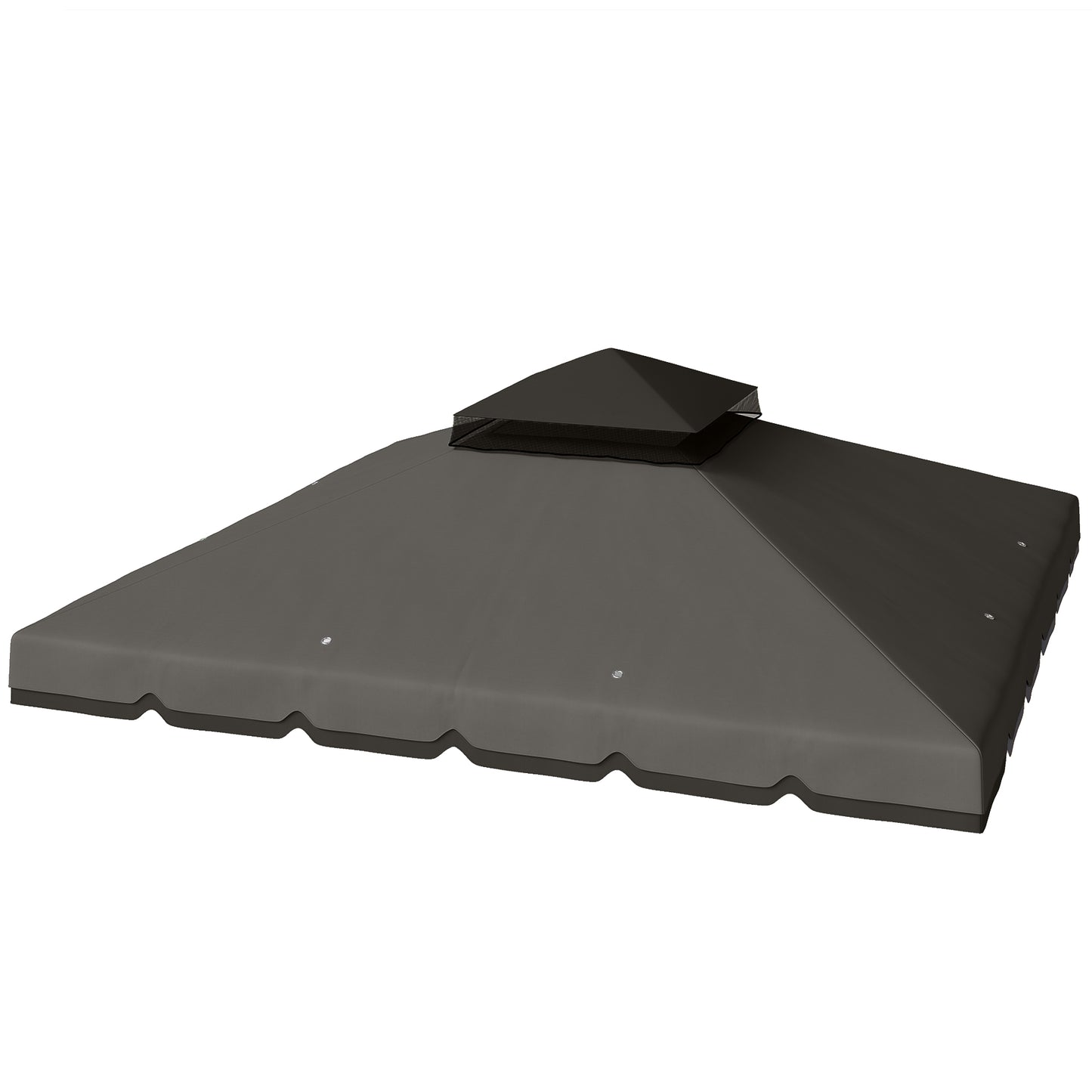 Outsunny Techo De Repuesto Para Cenador 3x3 M Techo Doble Upf 30+ Gris Claro_0