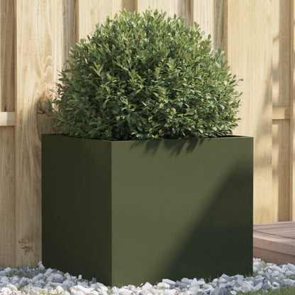 Jardinera Acero Verde Oliva 49x47x46 Cm_1