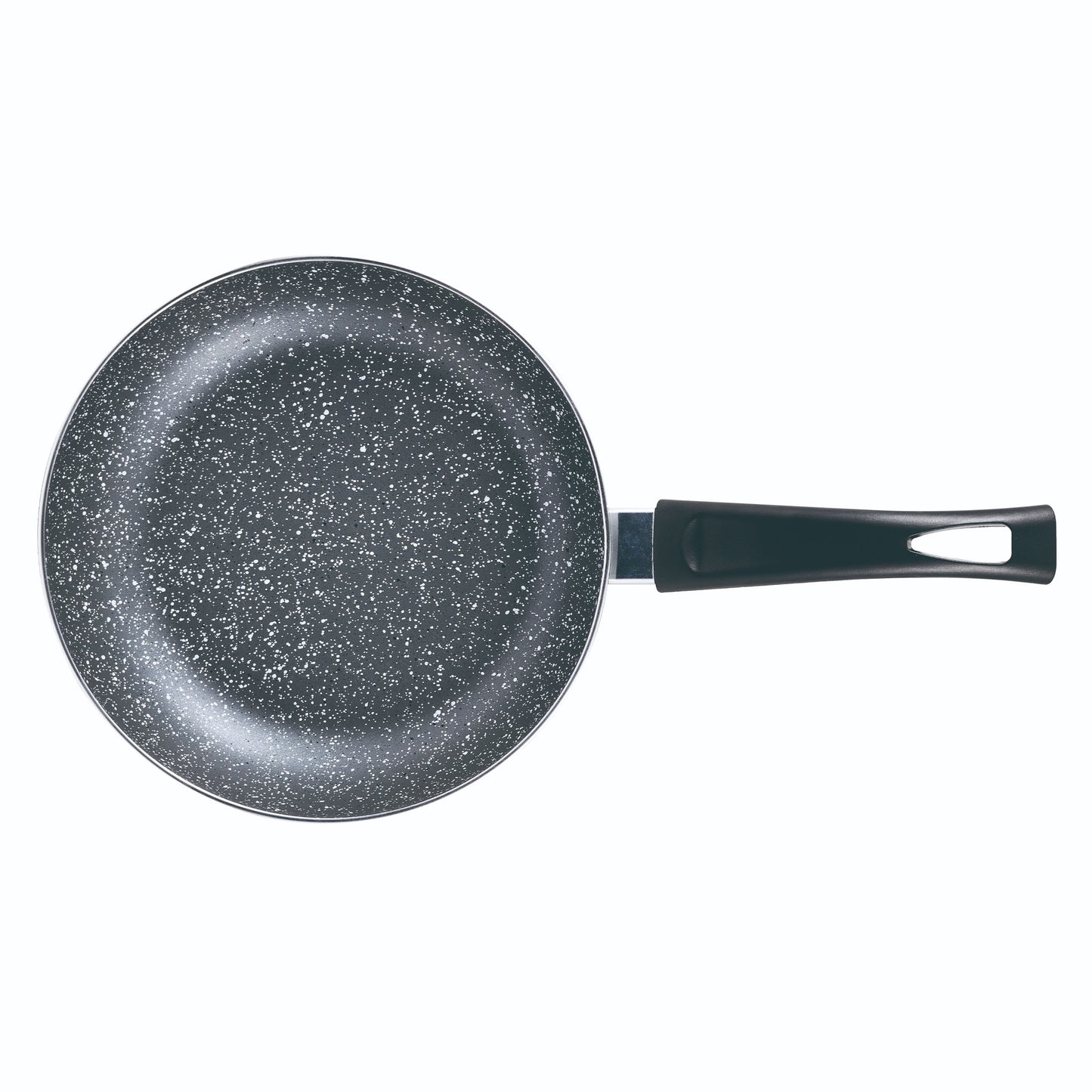 Set 3pc Sarten (16+20+24cm) Aluminio Prensado, Inducción, Negra Soul Marble Con Set 4pc Cuchillos Acero Inoxidable_3
