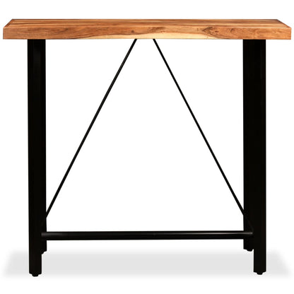 Mesa De Bar De Madera Maciza De Acacia 120x60x107 Cm_0