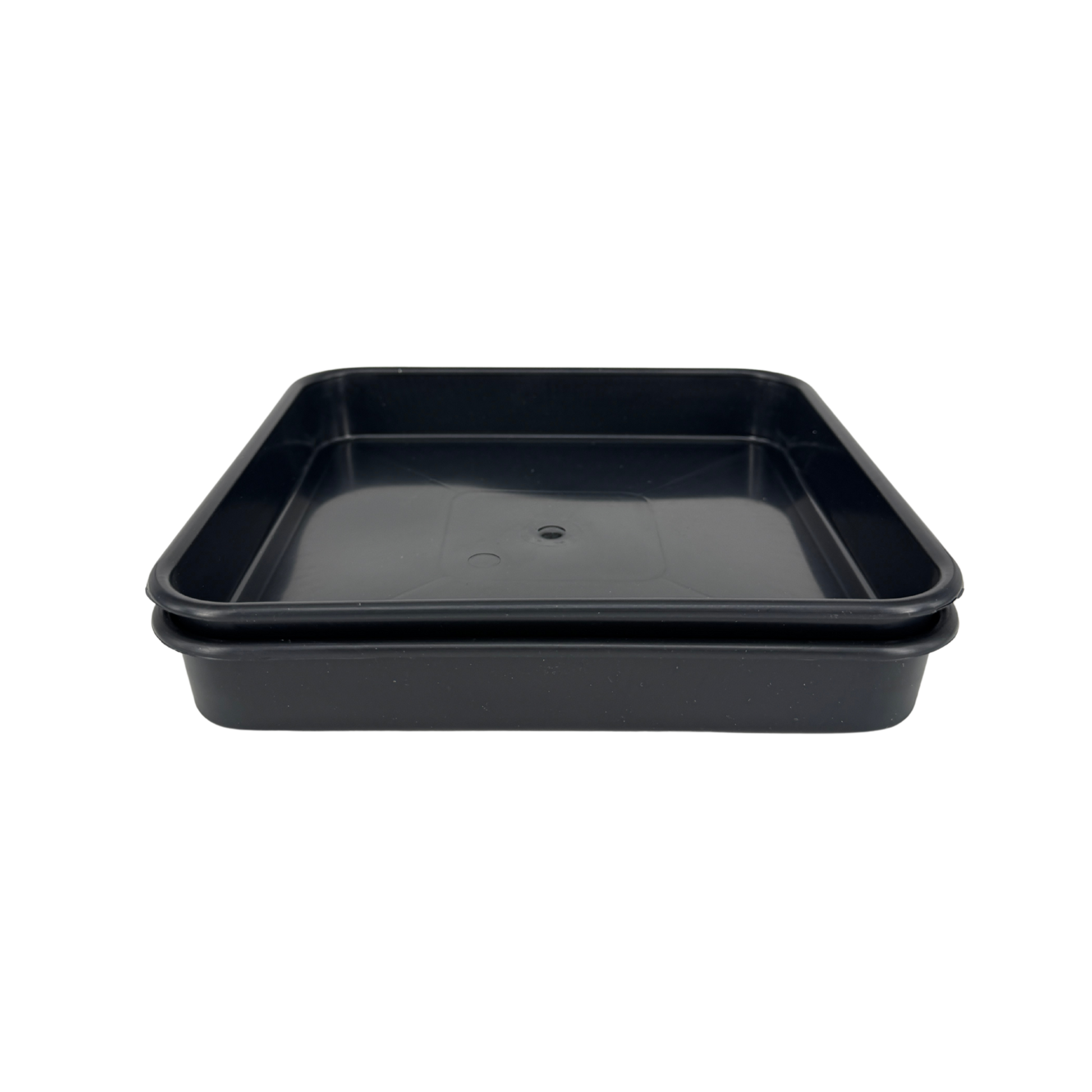 Pack 25 Bandejas Negras Para Macetas 20x20 Cm | Sin Agujeros, Plástico Grueso – Jardinería, Drenaje Y Organización