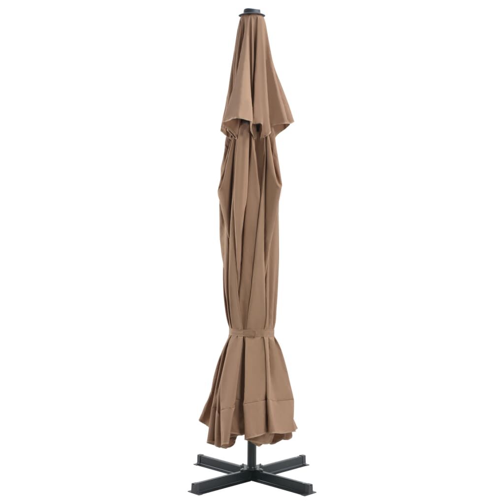 Vidaxl Sombrilla De Jardín Con Palo De Aluminio Gris Taupe 500 Cm_3