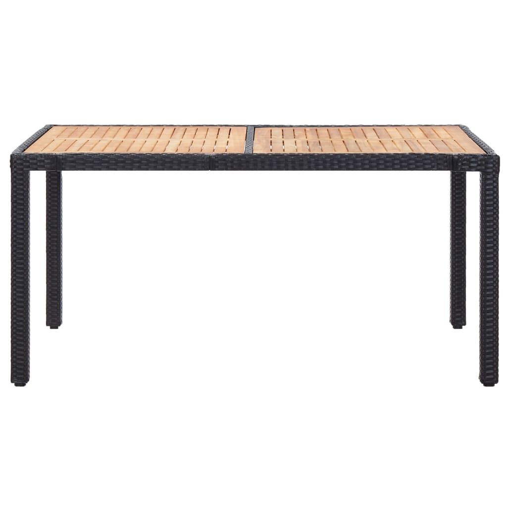 Vidaxl Set Comedor De Jardín 7 Piezas Y Cojines Ratán Sintético Negro_1