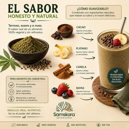 Proteína De Cáñamo Bio - 500g | Proteína Vegetal Ecológica Vegana Para Batidos Y Repostería, Sin Azúcares Añadidos_5