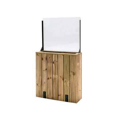 Jardinera Alta De Madera Con Cortavientos 60 Cm 75x24x80 Cm Hortalia_1