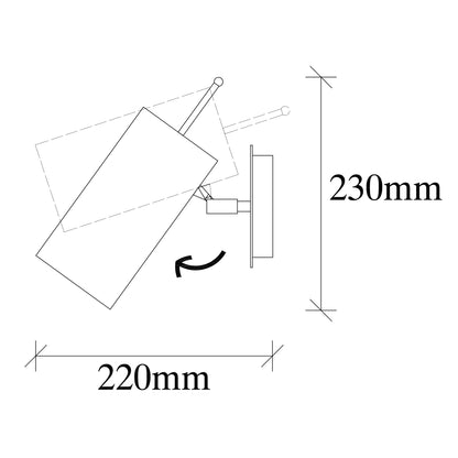 Aplique De Pared, Metal , Anticuario, 9x22x23, Casquillo E 27 Max 40 W_1