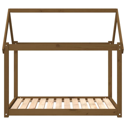 Vidaxl Cama Para Perros Madera Maciza Pino Marrón Miel 111x80x100 Cm_4
