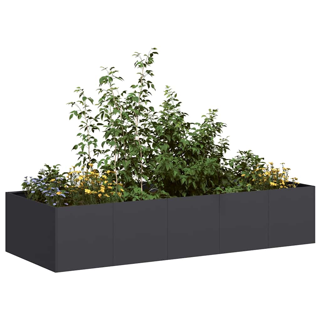 Jardinera De Acero Laminado En Frío Negro 200x80x40 Cm_1