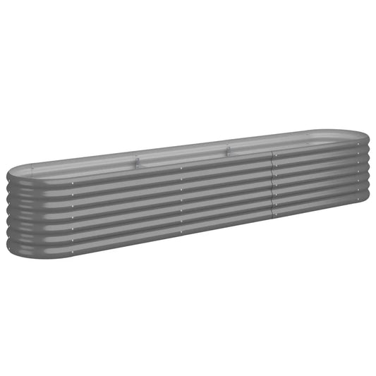 Jardinera Arriate Acero Galvanizado Gris 224x40x36 Cm_0