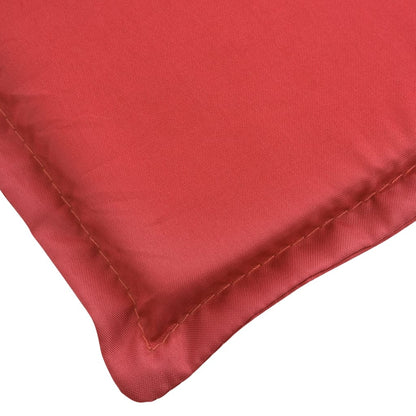 Vidaxl Cojín De Tumbona De Tela Oxford Rojo 200x70x3 Cm_5