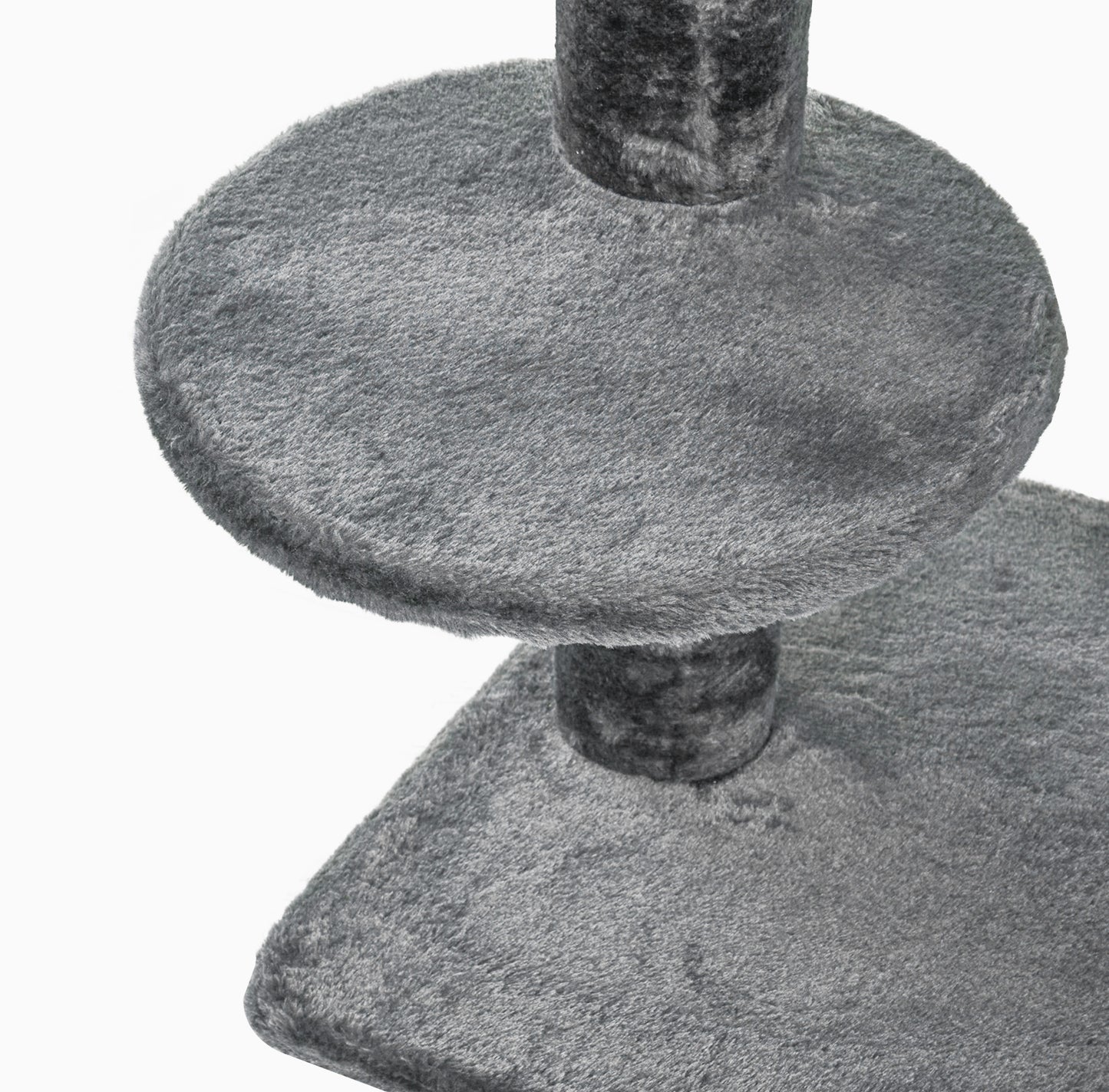 Pawhut Árbol Rascador Para Gatos De 220-265 Cm Altura Ajustable Al Techo Gris_3
