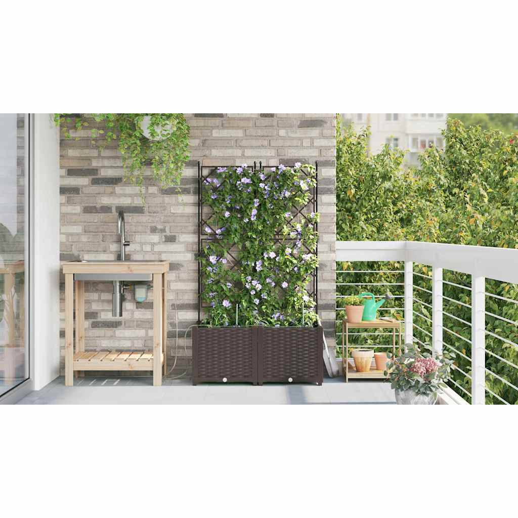 Vidaxl Jardineras Marrón 80 X 40 X 142 Cm Acero_3