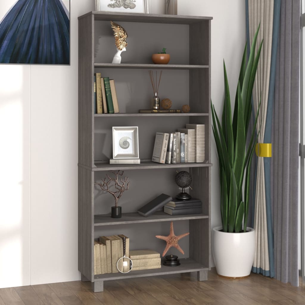 Aparador Hamar Madera De Pino Maciza Gris Claro_0