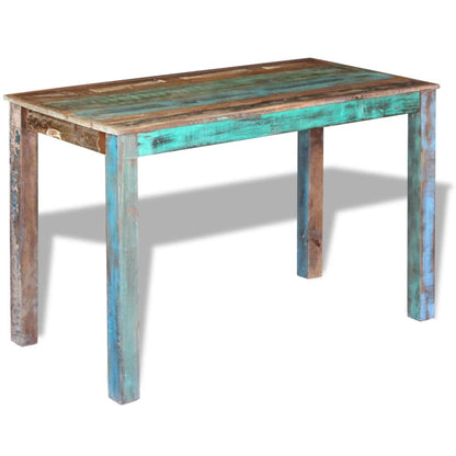 Mesa De Comedor De Madera Maciza Reciclada 115x60x76 Cm_0