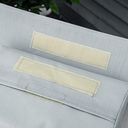 Outsunny Mecedora Para Jardín Con Reposacabezas 63x144x84 Cm Gris_4
