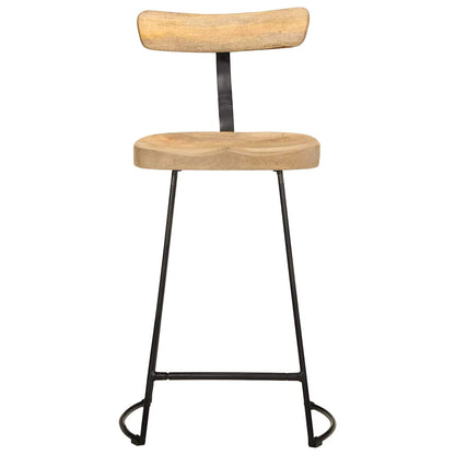Taburetes De Barra 2 Uds 49x43x88 Cm Madera Maciza De Mango_0