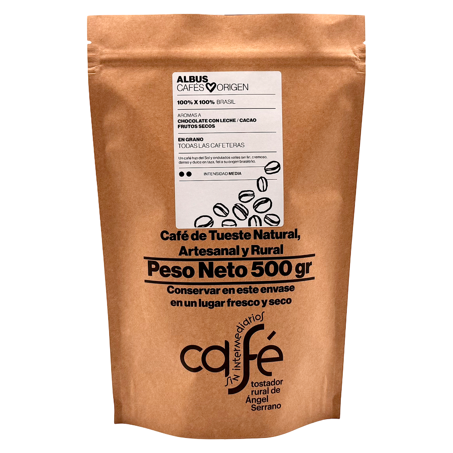 Cafe Sin Intermediarios Café Brasil Albus En Grano 500 G_0