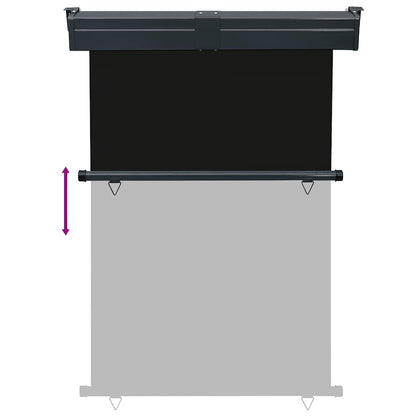 Vidaxl Toldo Lateral De Balcón Negro 125x250 Cm_4