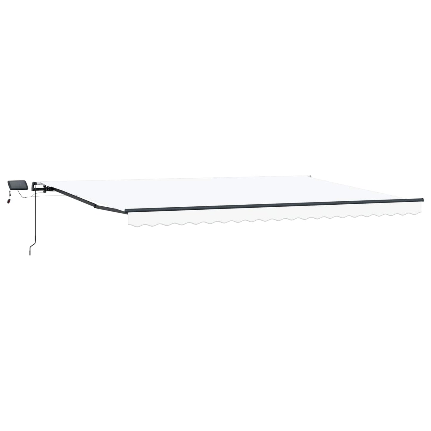 Toldo Retráctil Blanco 500 X 350 Cm Tela Y Aluminio_4