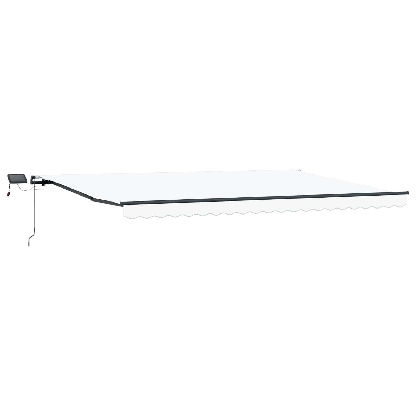 Toldo Retráctil Blanco 500 X 350 Cm Tela Y Aluminio_4
