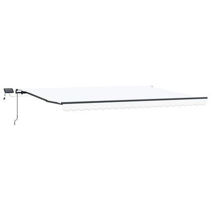 Toldo Retráctil Blanco 500 X 300 Cm Tela Y Aluminio_4
