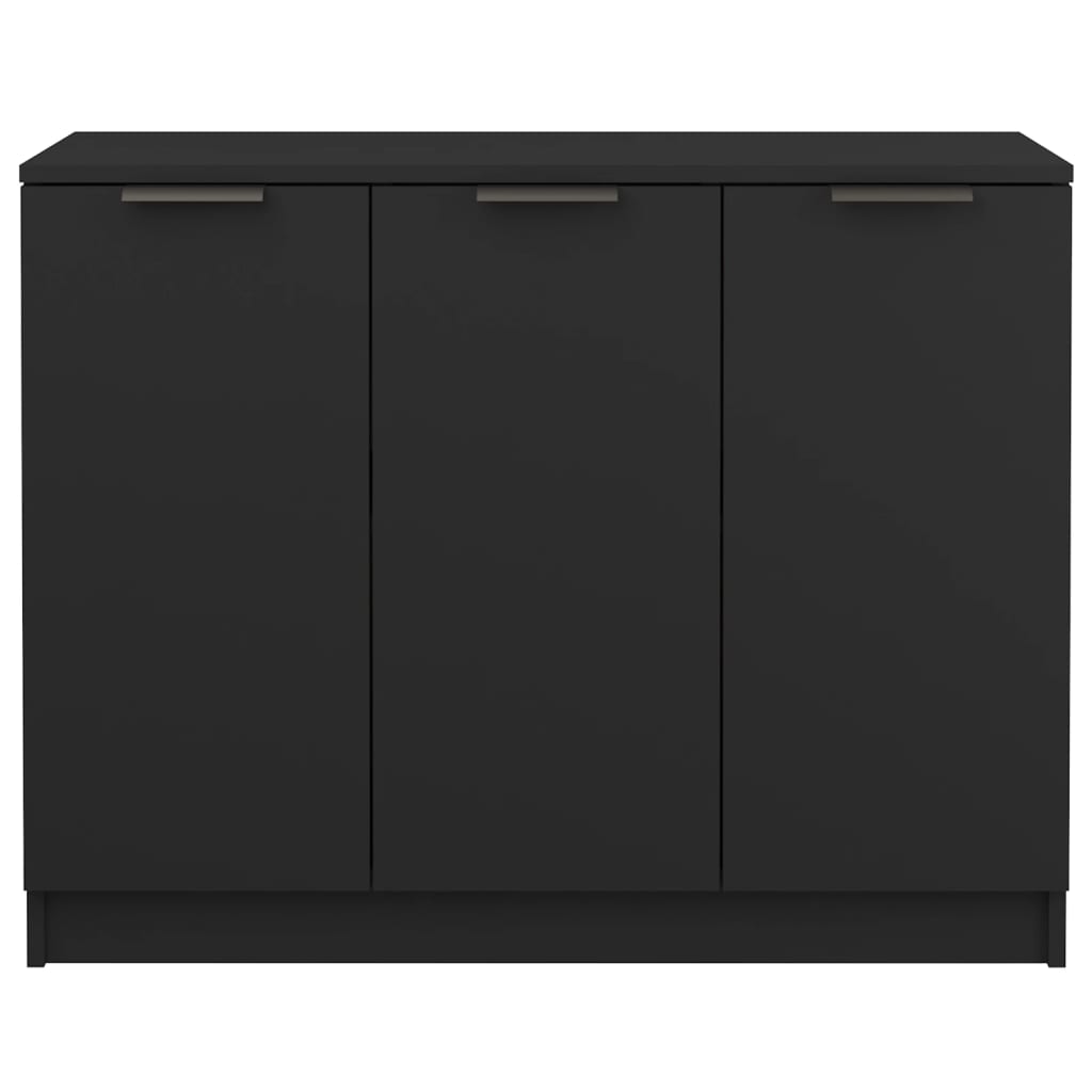 Aparador De Madera Contrachapada Negro 90,5x30x70 Cm / Vetonek_3