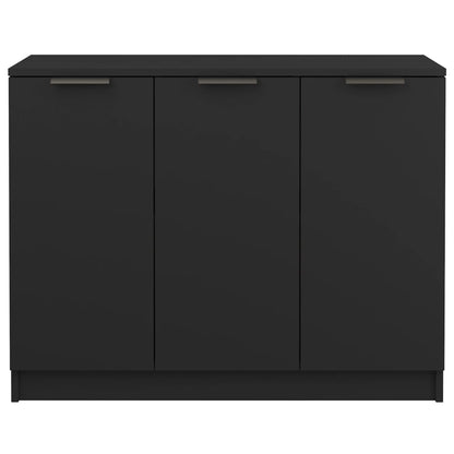 Aparador De Madera Contrachapada Negro 90,5x30x70 Cm / Vetonek_3
