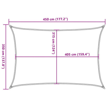 Vidaxl Toldo De Vela Rectangular Hdpe Terracota 160 G/m² 3,5x4,5 M_2