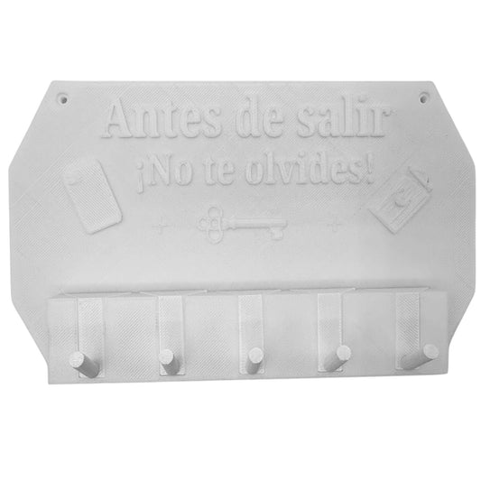 Well Home - Colgador De Llaves De Pared antes De Salir ¡no Te Olvides! Color Blanco._0