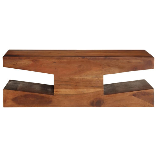 Mesa De Centro De Madera Maciza 90x60x30 Cm Acacia_0