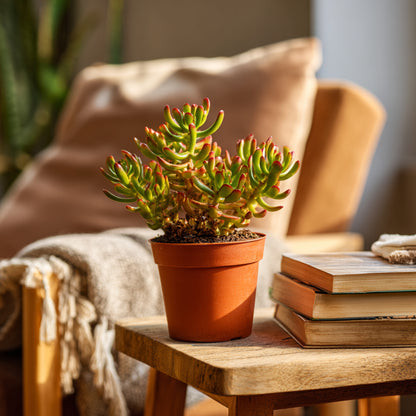 Árbol De Jade - Set 2 - Crassula Ovata 'hobbit' - Altura 10-20cm - ⌀12cm