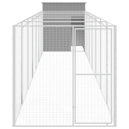 Caseta Perros Corral Acero Galvanizado Gris Claro 165x863x181cm_2